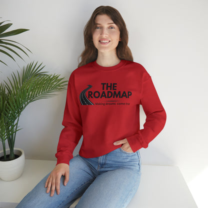 The RoadMap - Unisex Heavy Blend™ Crewneck Sweatshirt (MAKING DREAMS COME TRUE) Black Design