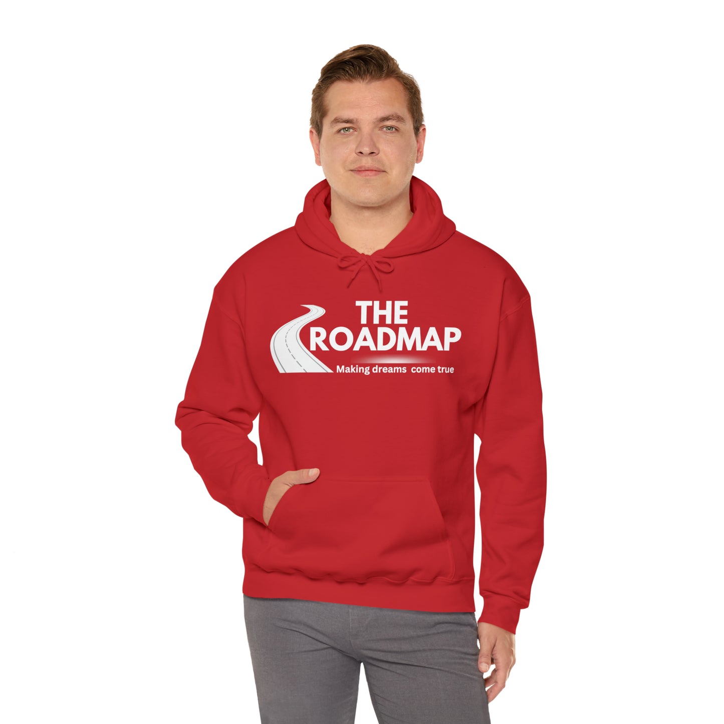 The RoadMap - Unisex Heavy Blend™ Hooded Sweatshirt (MAKING DREAMS COME TRUE) White Design