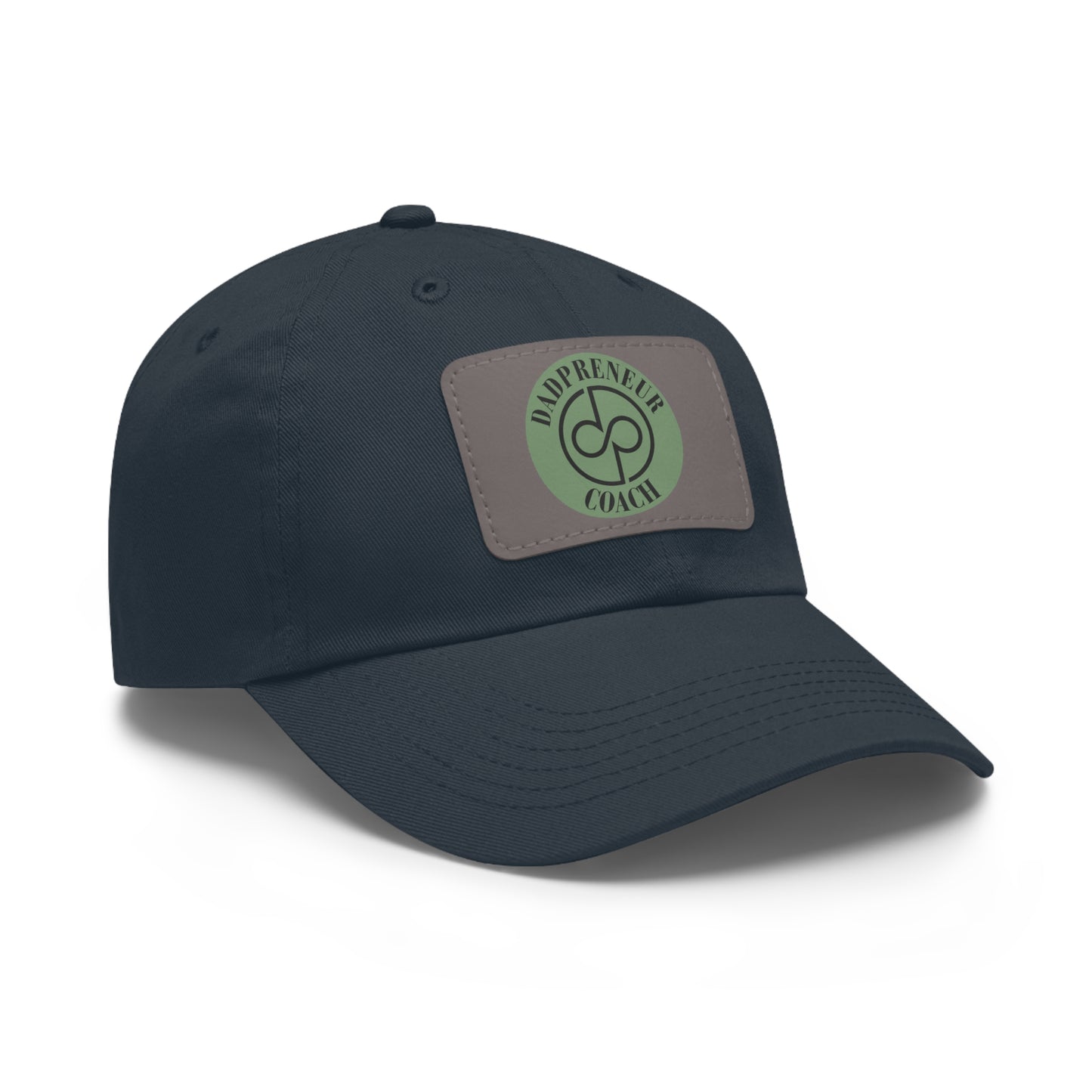 Dadpreneur - Dad Hat with Leather Patch (DADPRENEUR COACH LOGO) Rectangle