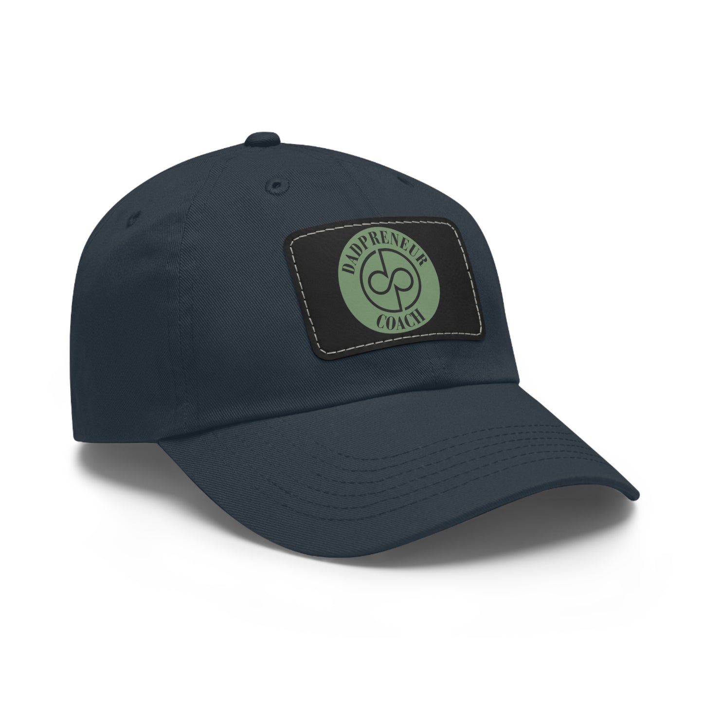 Dadpreneur - Dad Hat with Leather Patch (DADPRENEUR COACH LOGO) Rectangle