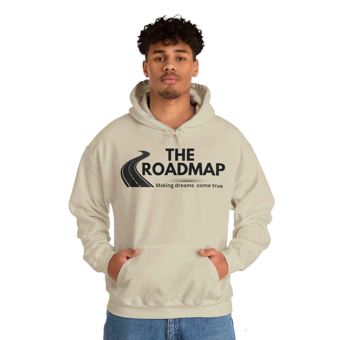 The RoadMap - Unisex Heavy Blend™ Hooded Sweatshirt (MAKING DREAMS COME TRUE) Black Design