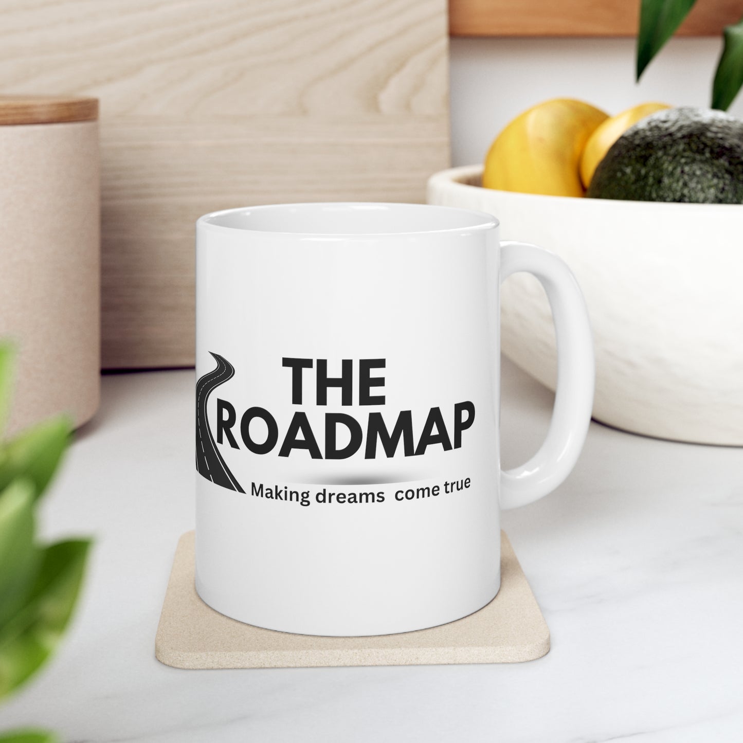 The RoadMap - Ceramic Mug 11oz (MAKING DREAMS COME TRUE) White w/Black Design