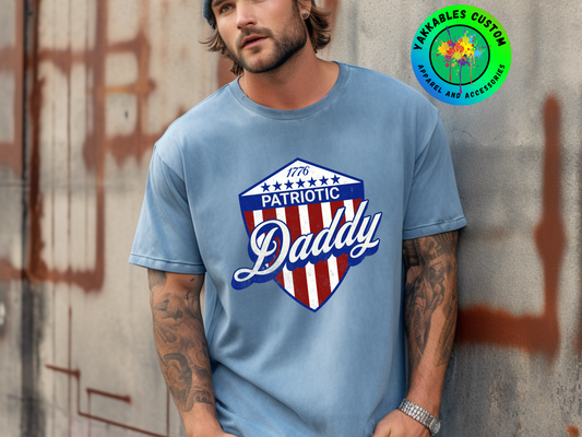 1776 Patriotic Daddy Shield T-shirt