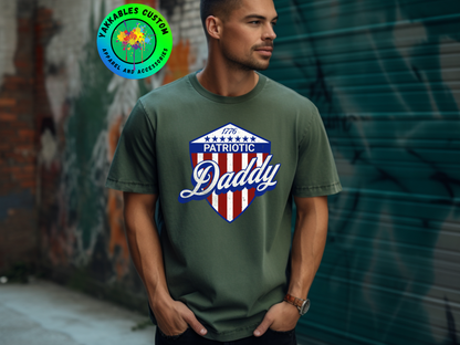 1776 Patriotic Daddy Shield T-shirt