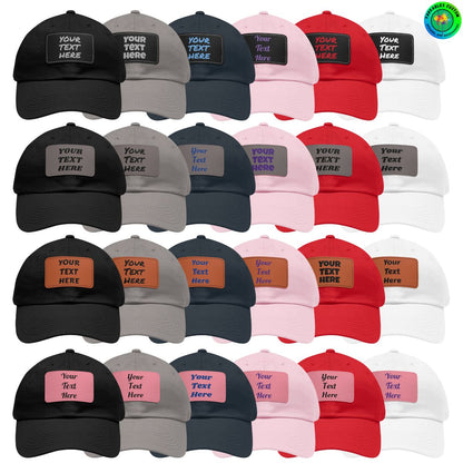 Personalized Dad Hat Custom Low-Profile Dad Hat 24 Color Variations