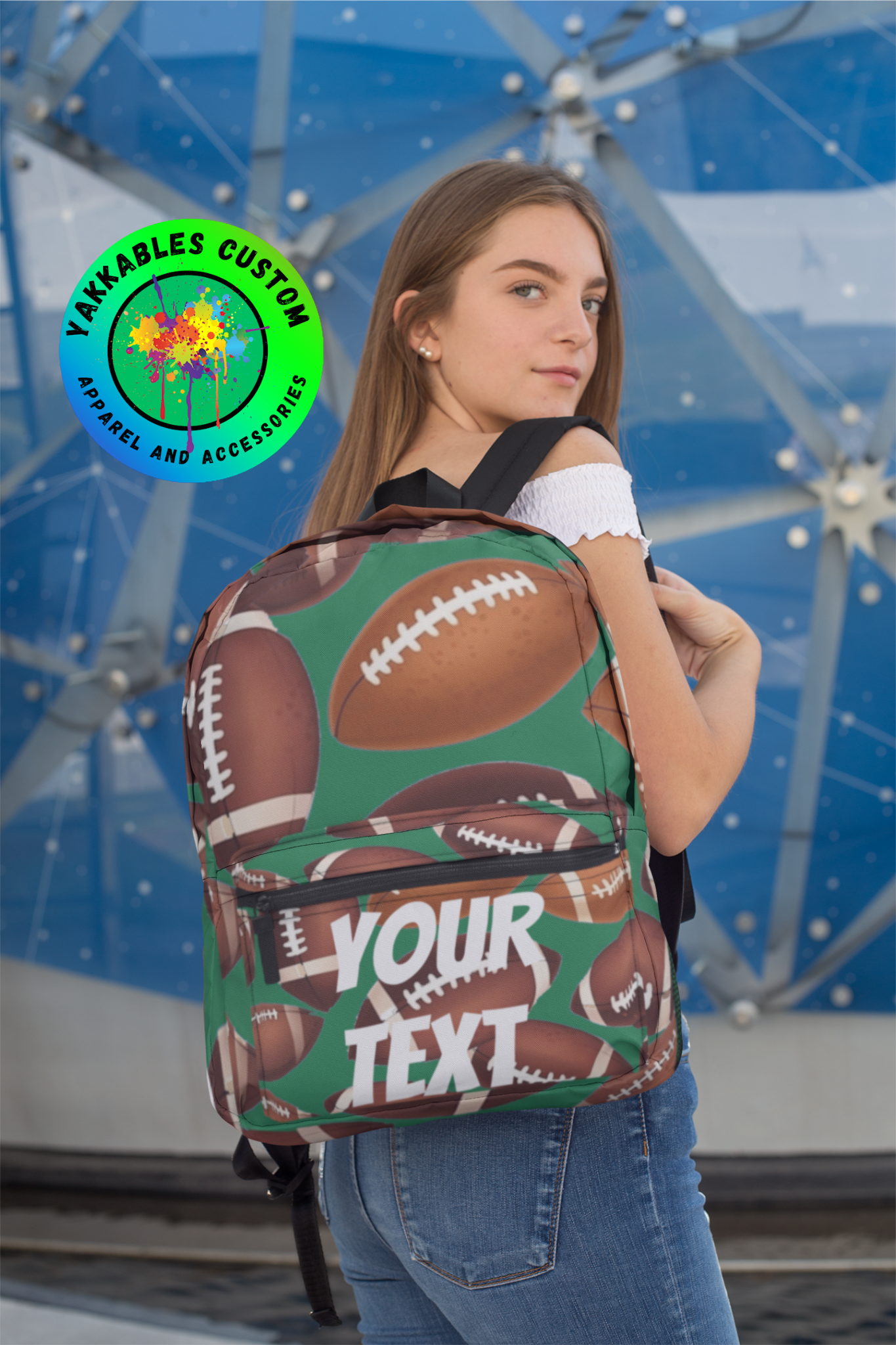 Personalized Football Backpack Football Bag