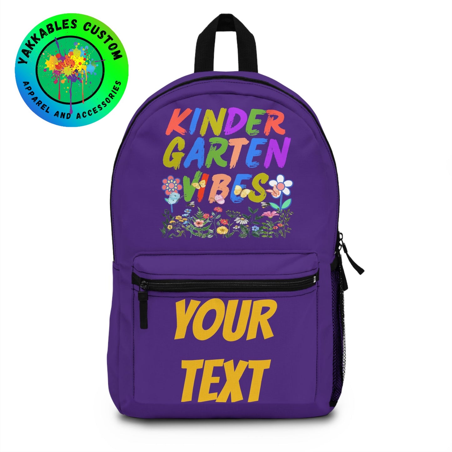 Personalized Kindergarten Vibes Kids Back To School Girl's Flower Backpack