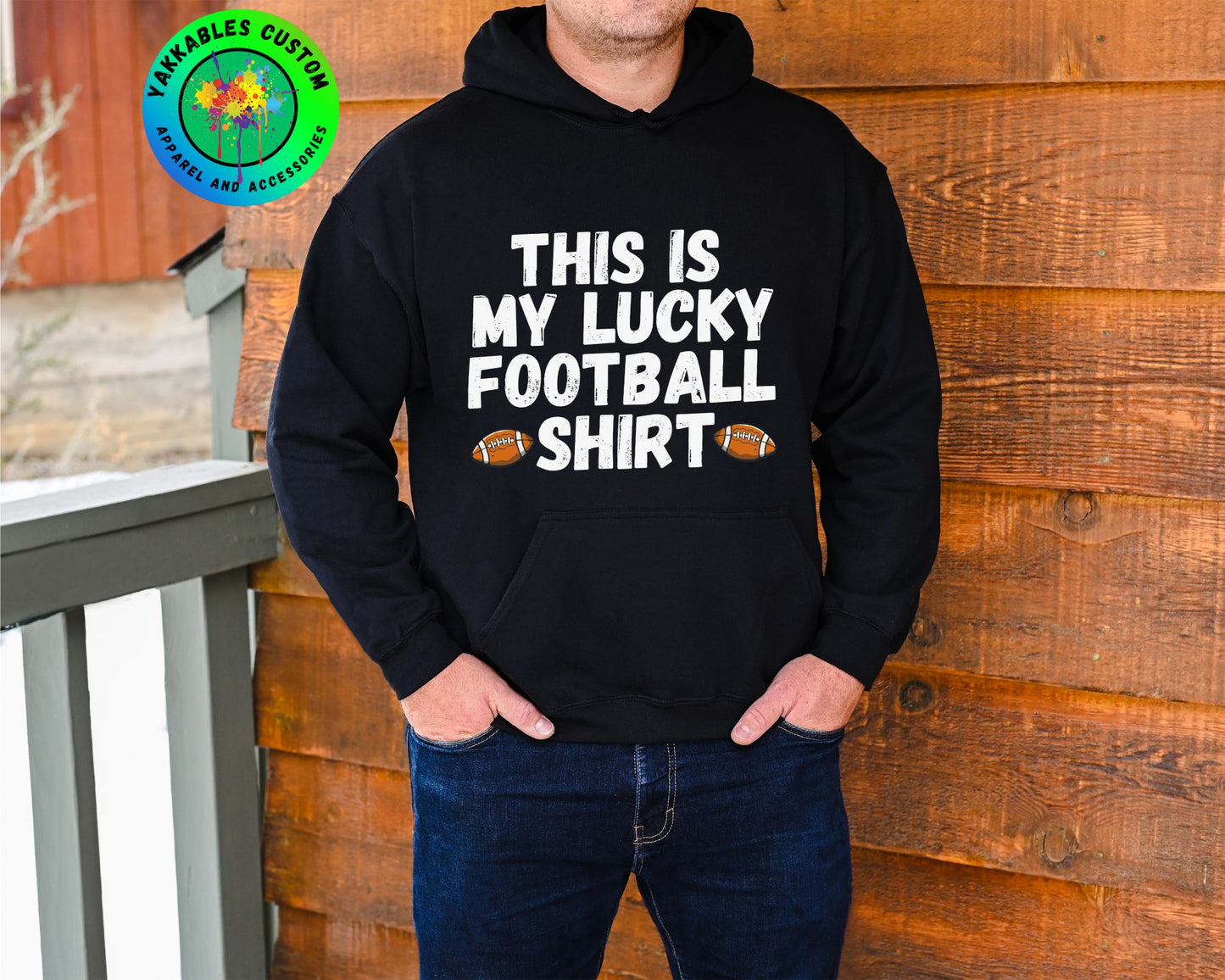 My Lucky Football Shirt Football Game Day Hoodie For Football Fan Outfit