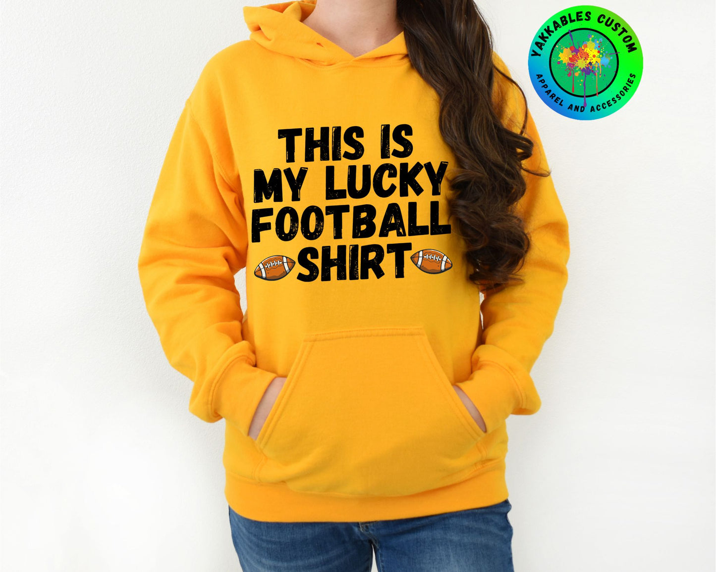 My Lucky Football Shirt Football Game Day Hoodie For Football Fan Outfit