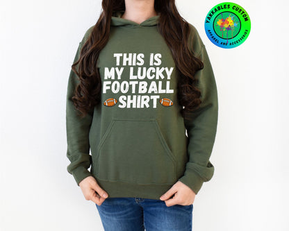 My Lucky Football Shirt Football Game Day Hoodie For Football Fan Outfit