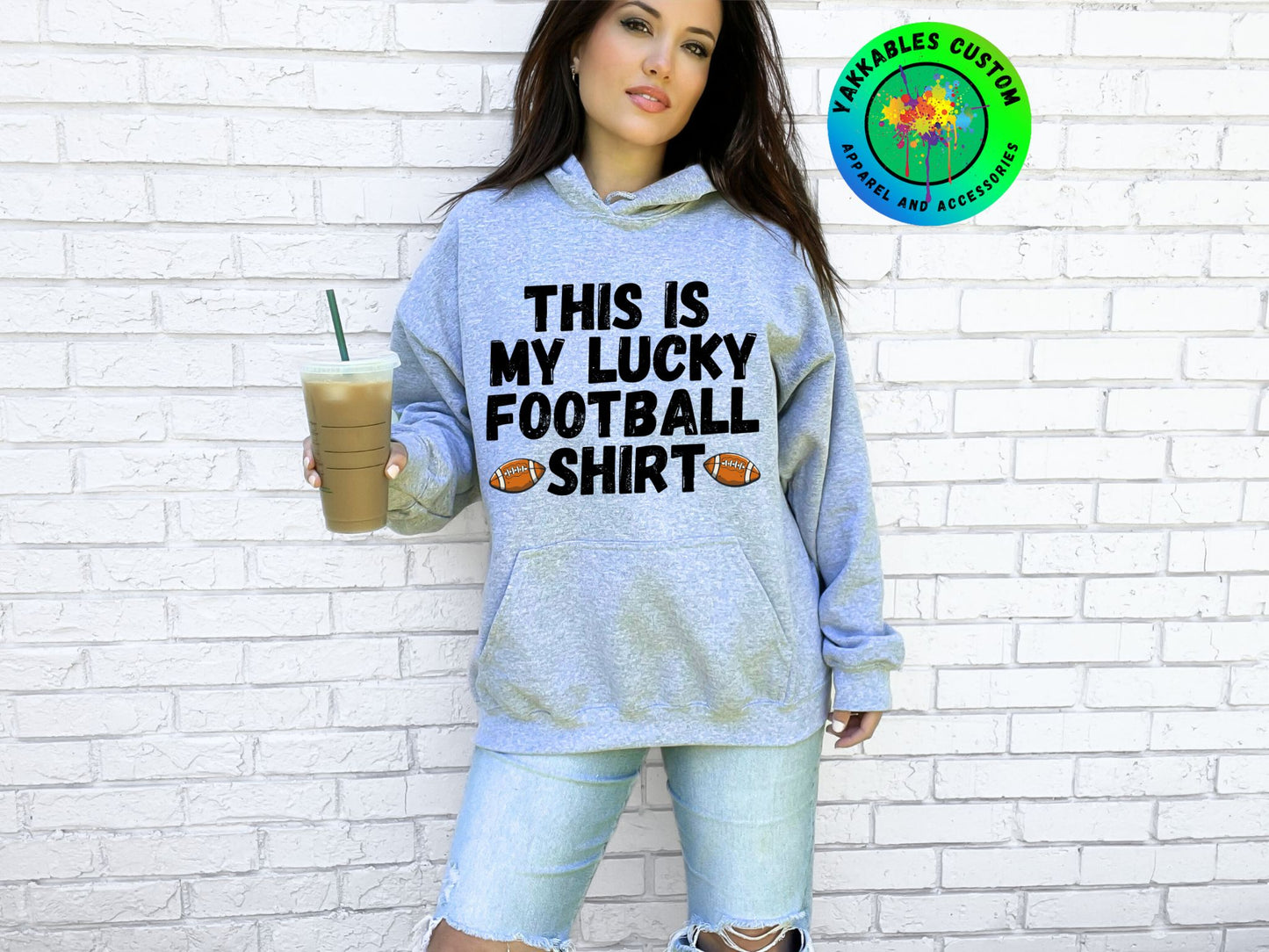 My Lucky Football Shirt Football Game Day Hoodie For Football Fan Outfit