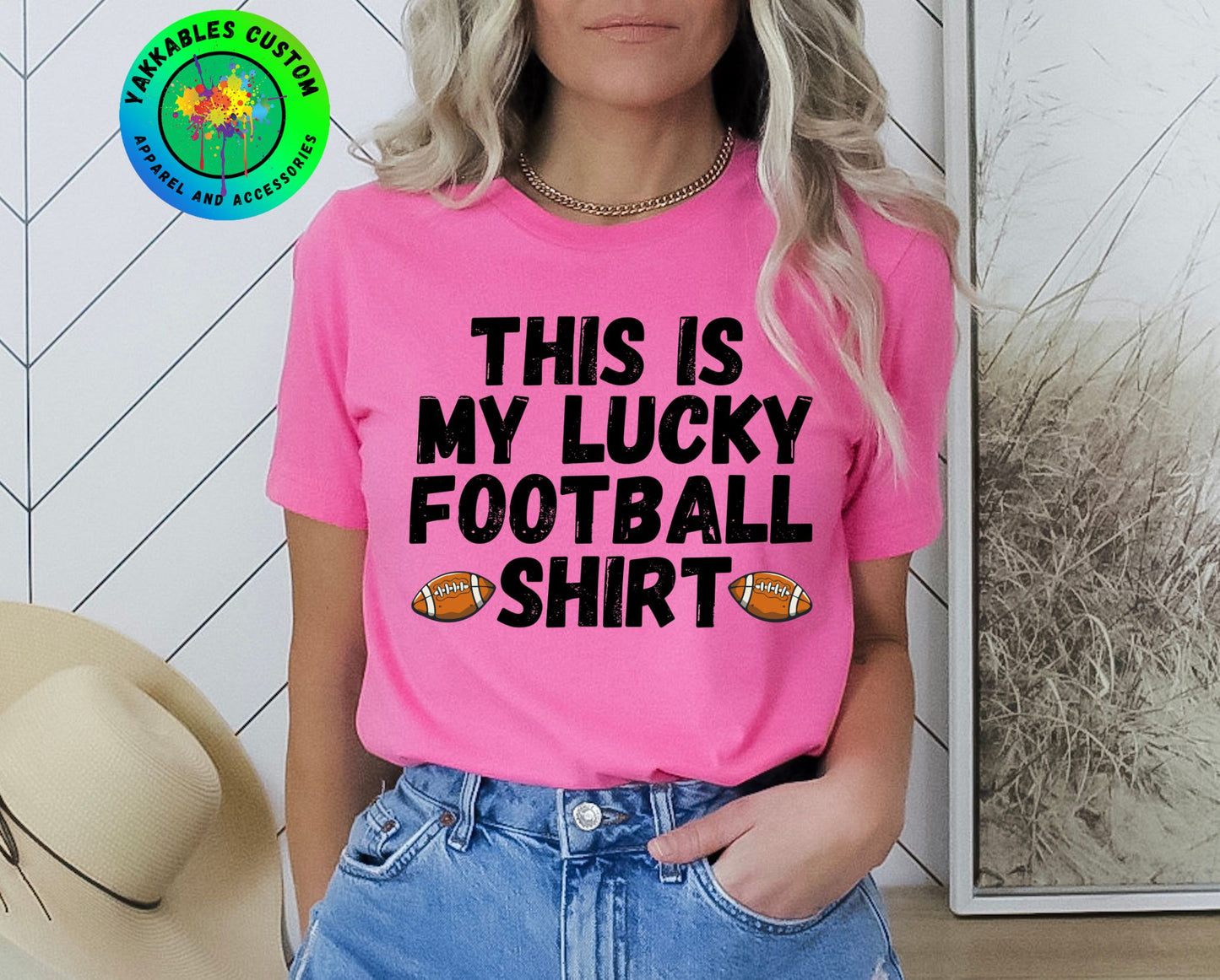 My Lucky Football Shirt Game Day T-Shirt Football Fan Tee