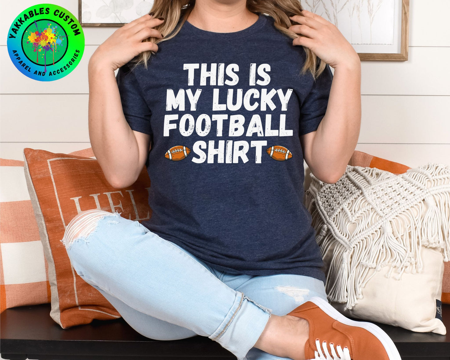 My Lucky Football Shirt Game Day T-Shirt Football Fan Tee