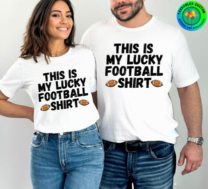 My Lucky Football Shirt Game Day T-Shirt Football Fan Tee