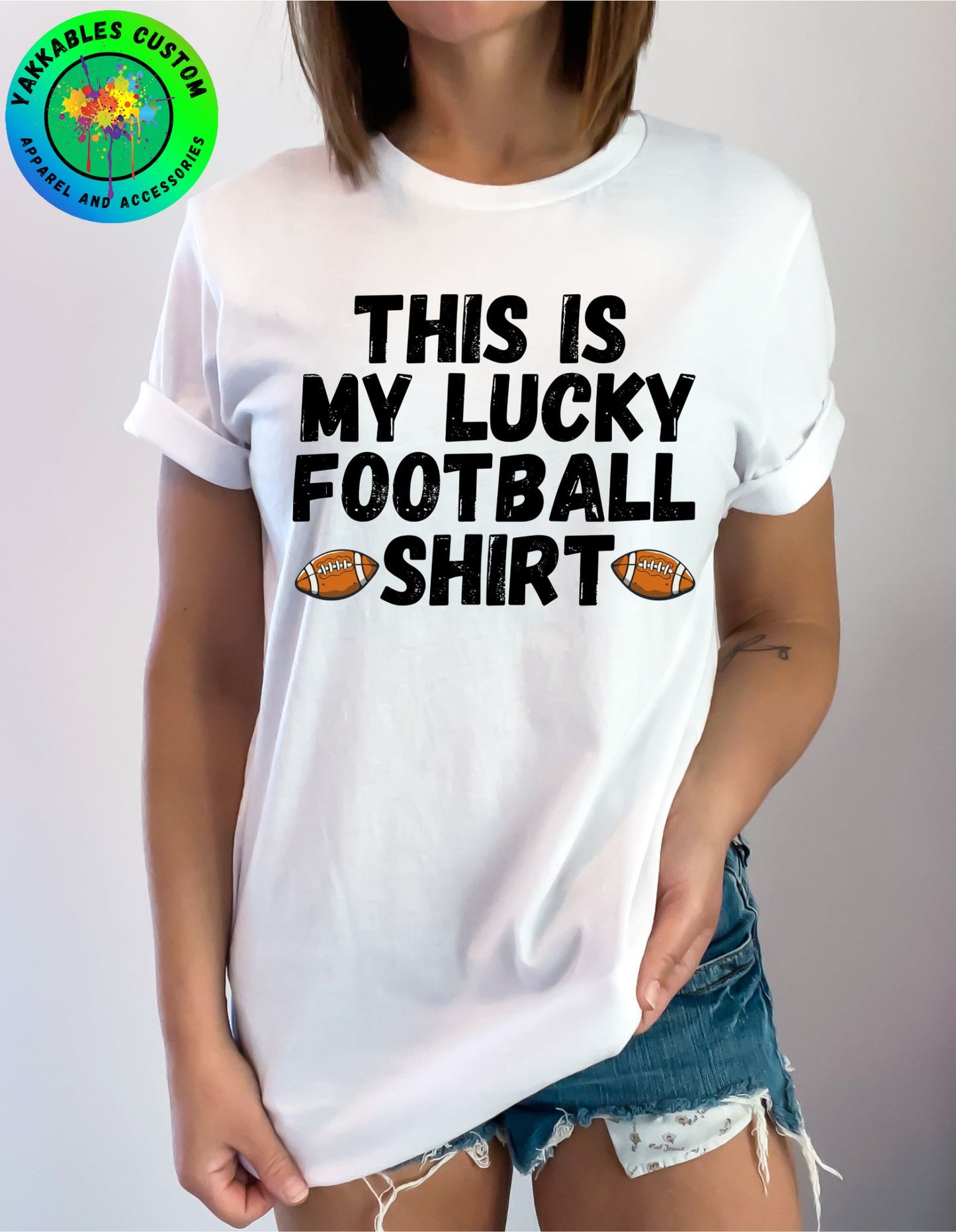 My Lucky Football Shirt Game Day T-Shirt Football Fan Tee