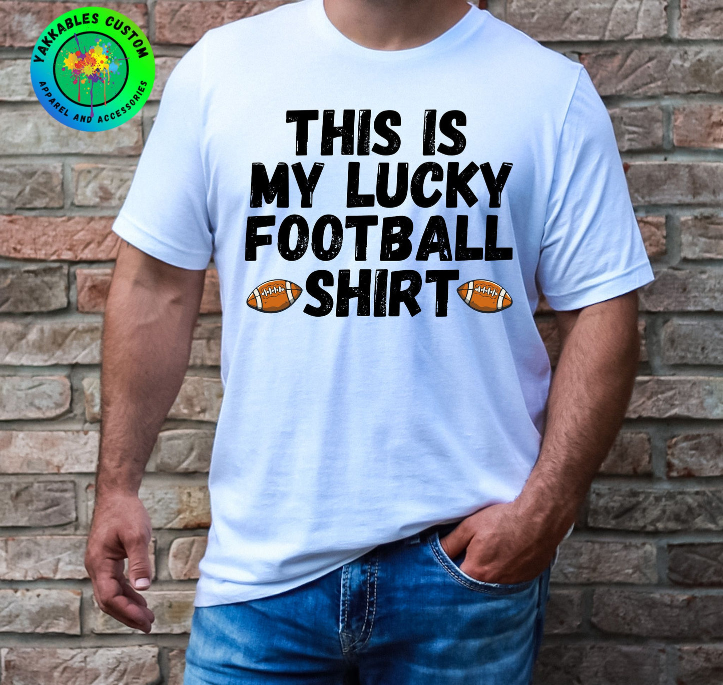 My Lucky Football Shirt Game Day T-Shirt Football Fan Tee