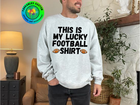 My Lucky Football Shirt Football Game Day Sweatshirt For Football Fan Outfit