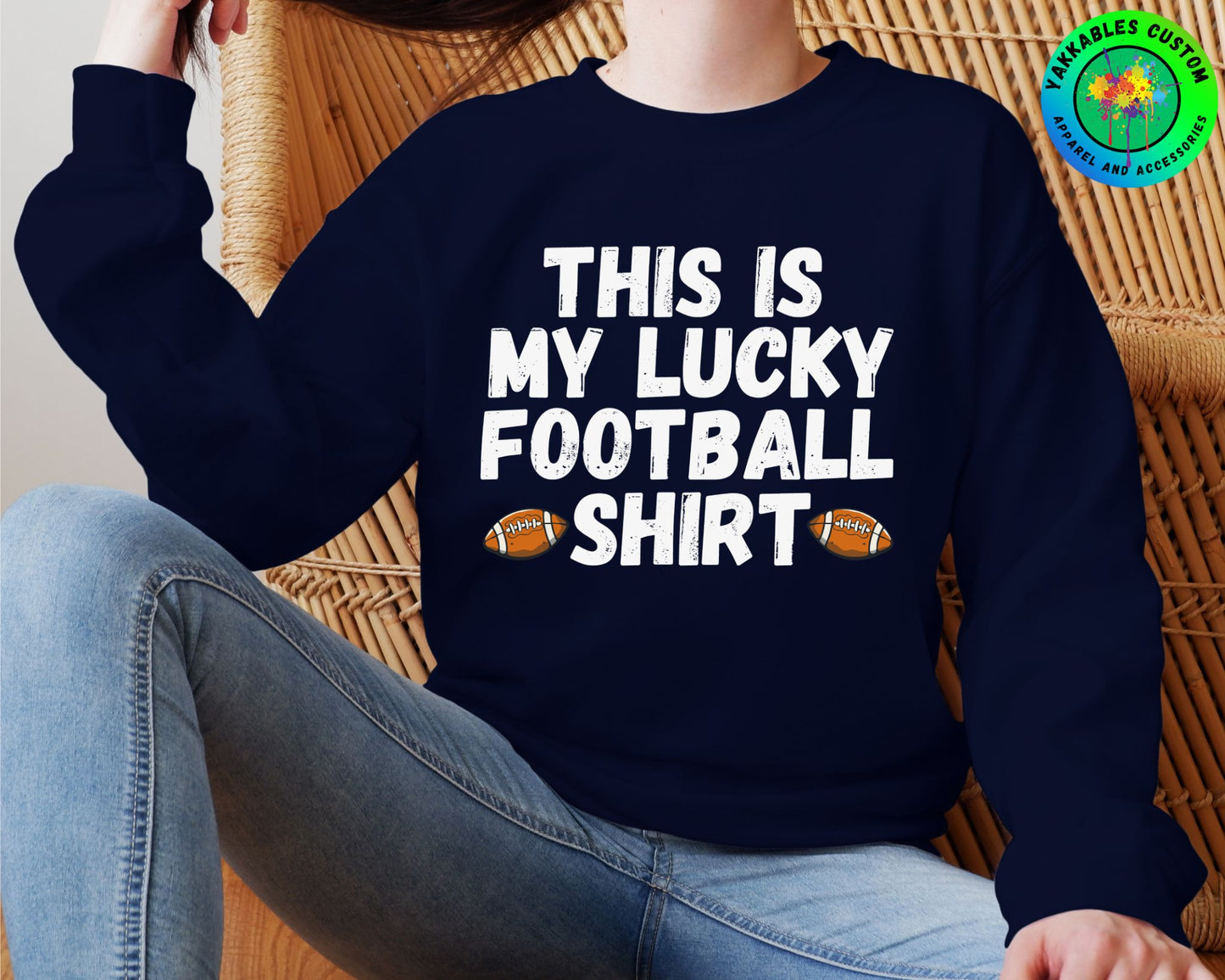 My Lucky Football Shirt Football Game Day Sweatshirt For Football Fan Outfit