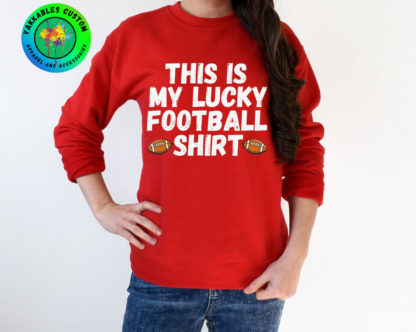 My Lucky Football Shirt Football Game Day Sweatshirt For Football Fan Outfit