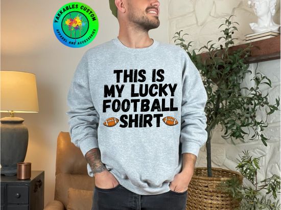 My Lucky Football Shirt Football Game Day Sweatshirt For Football Fan Outfit