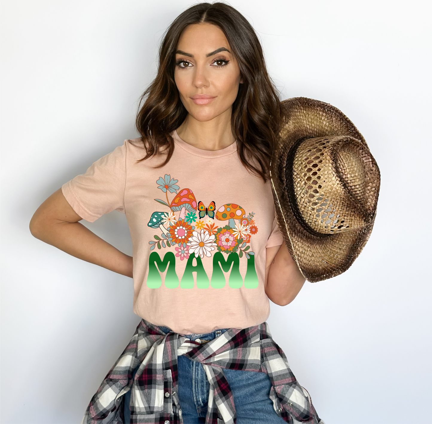 Floral Mushroom Mami Shirt for Madre