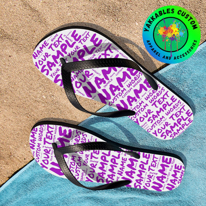 Personalized Custom Printed Flip Flops Personalized FlipFlops in 3 size choices