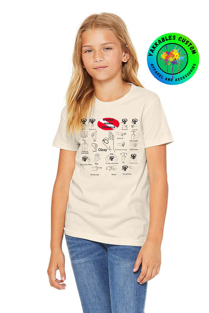 Scuba Hand Signals Kids Youth Unisex T-Shirt Scuba Diver Gift