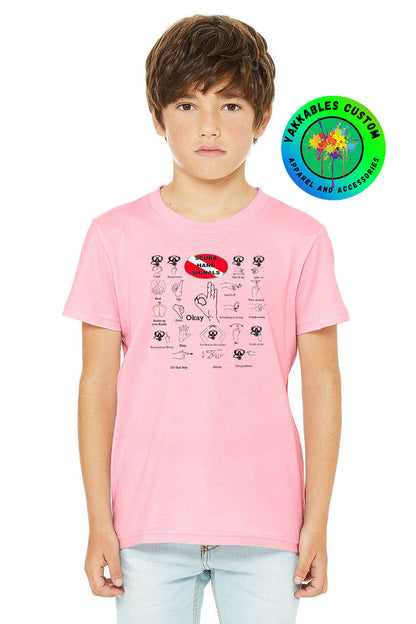 Scuba Hand Signals Kids Youth Unisex T-Shirt Scuba Diver Gift