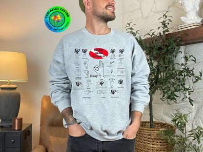 Scuba Hand Signals Unisex Heavy Blend Crewneck Sweatshirt Scuba Diver Gift