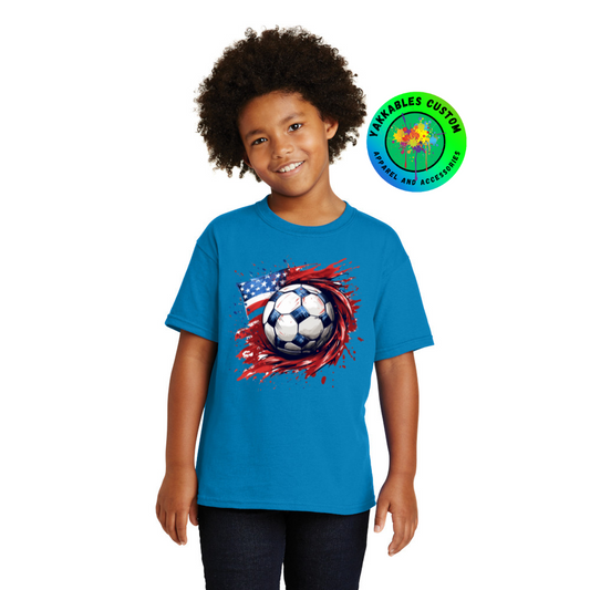 Kids Patriotic Soccer T-shirt