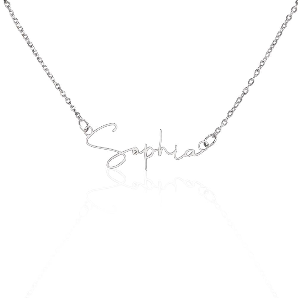 Personalized Name Necklace Custom Signature Name Necklace