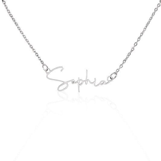 Personalized Name Necklace Custom Signature Name Necklace