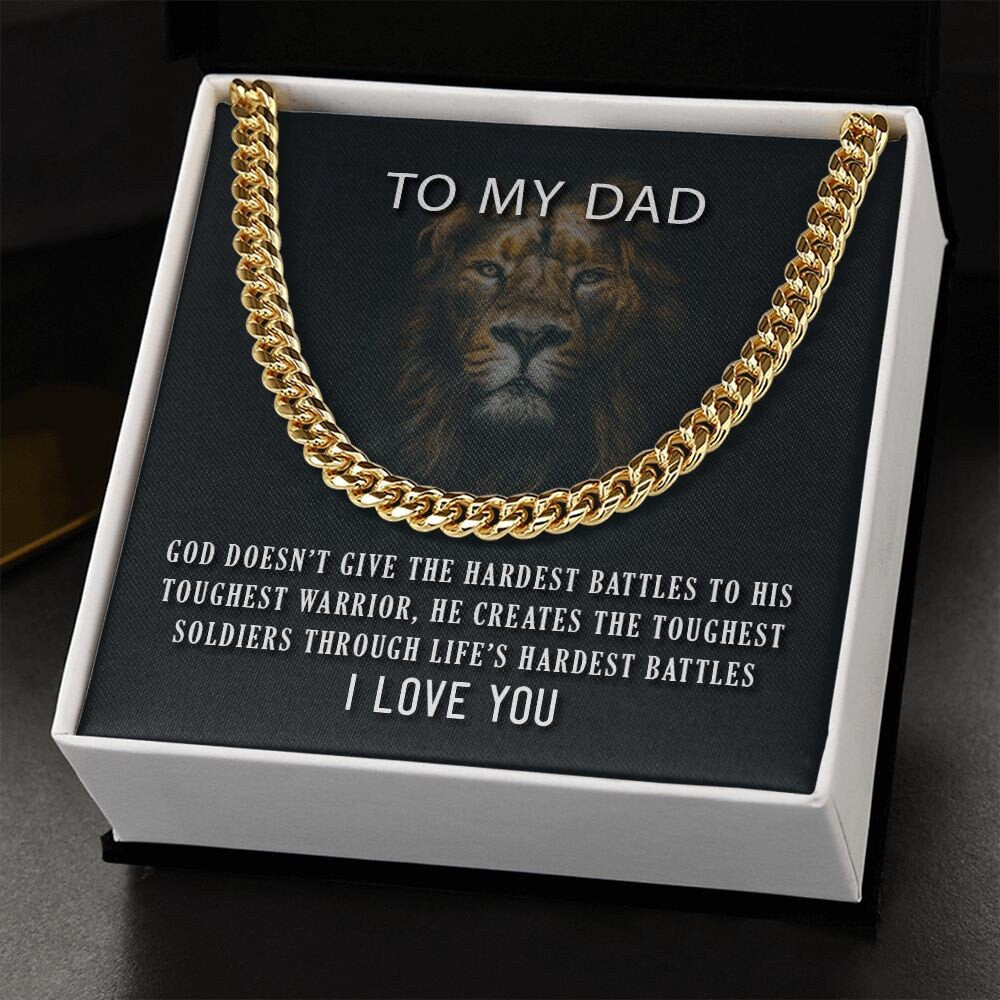 Cuban Link Chain Necklace Gift for Dad