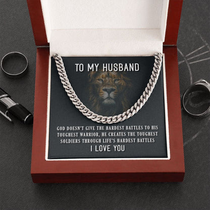 Cuban Link Chain Necklace Gift for Husband