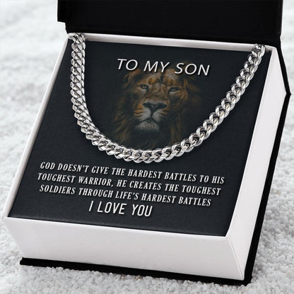 Cuban Link Chain Necklace Gift for Son