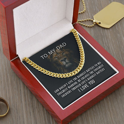 Cuban Link Chain Necklace Gift for Dad