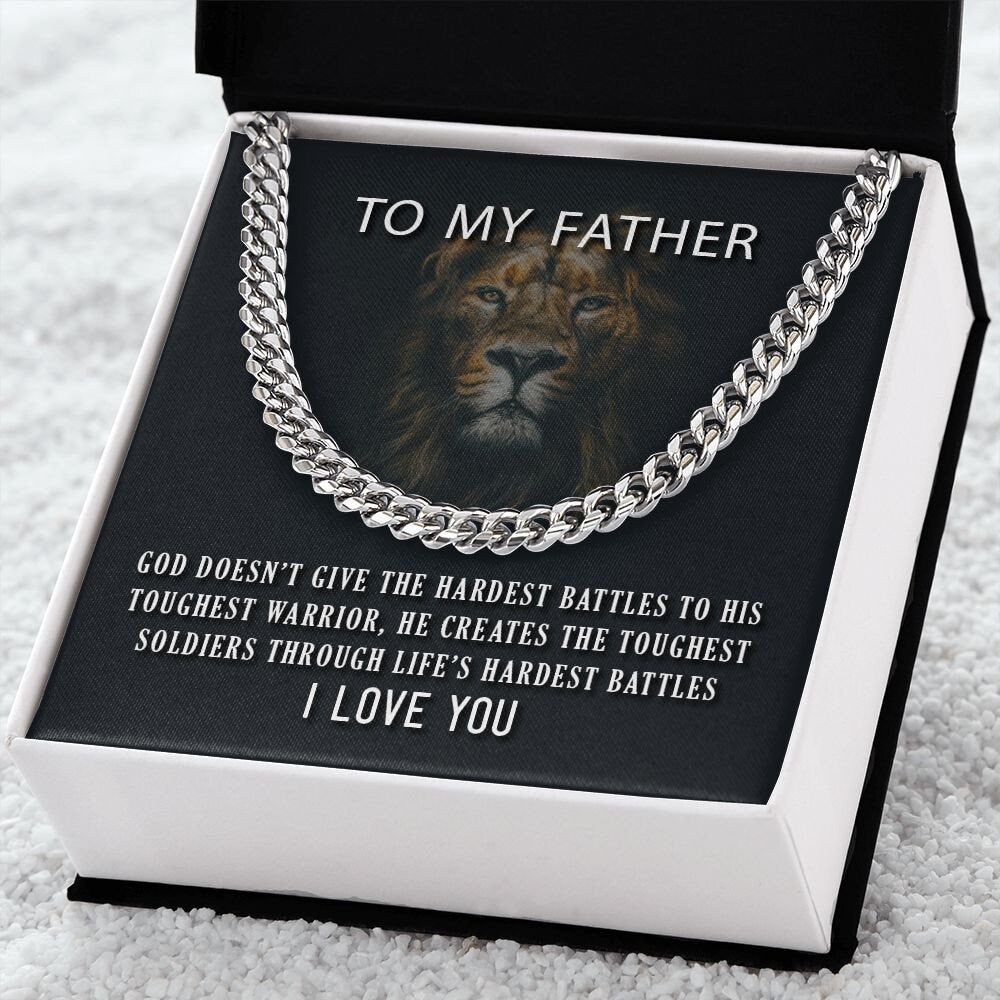 Cuban Link Chain Neckalce Gift for Father