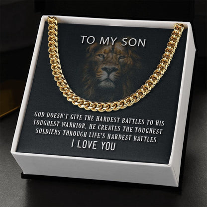 Cuban Link Chain Necklace Gift for Son