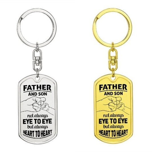 To Dad from Son Dog Tag Key Chain for Dad Father's Day Gift Idea for Dad Dog Tag Gift for Dad Father's Day Dog Tag for Dad from Son Gift