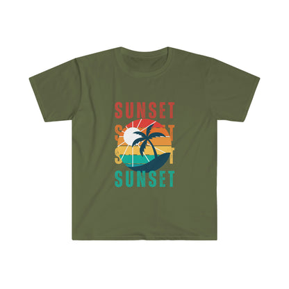 Retro Sunset Silhouette T-shirt