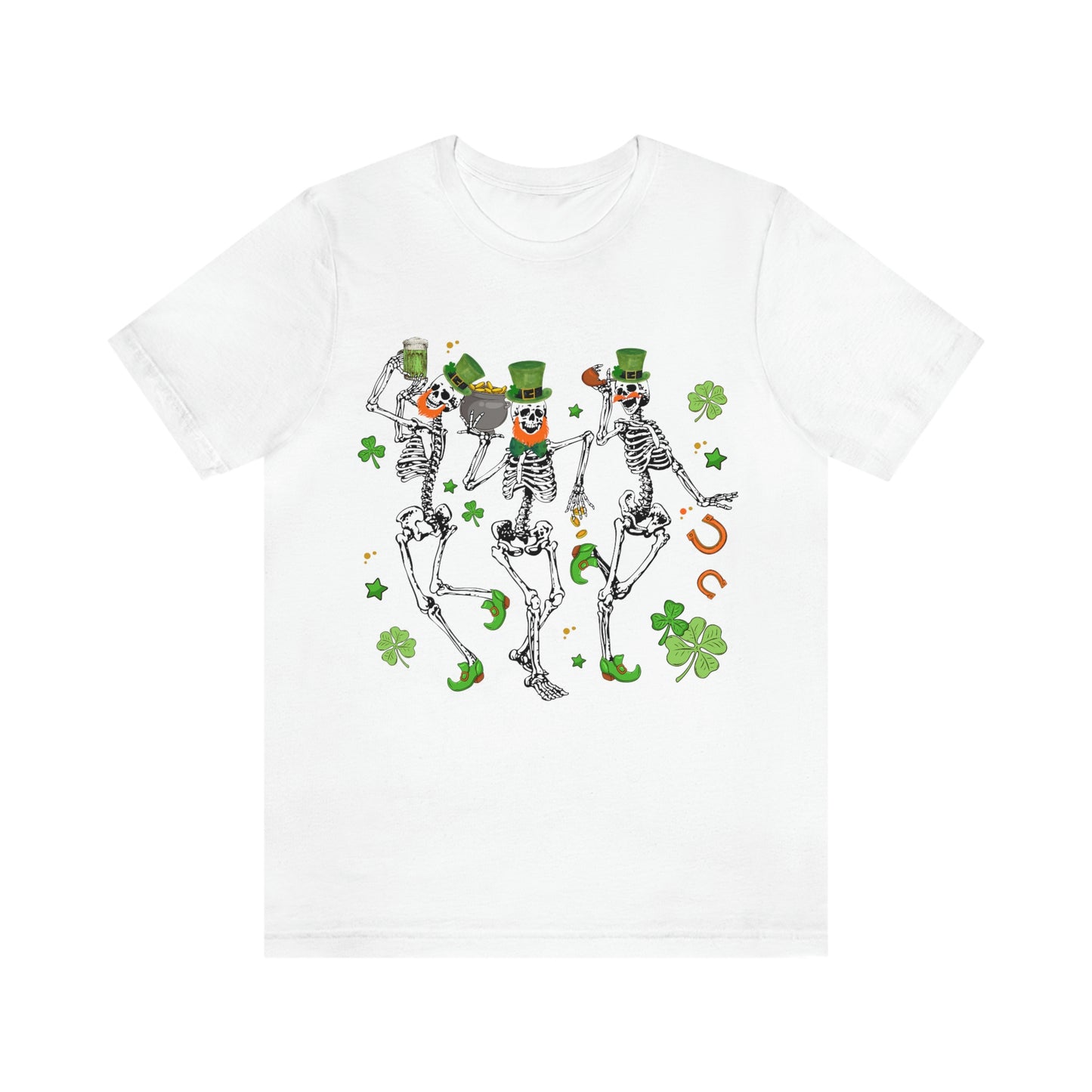 St Patricks Day Dancing Skeleton Leprechauns Shirt