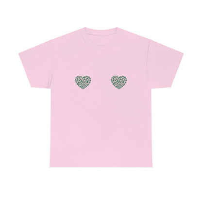 St. Patricks Day Shamrock Hearts Boobs Shirt