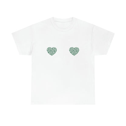 St. Patricks Day Shamrock Hearts Boobs Shirt