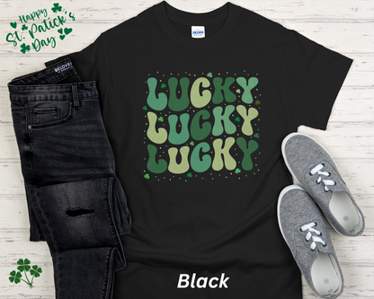 Lucky Lucky Lucky Retro Shirt for St. Patrick's Day