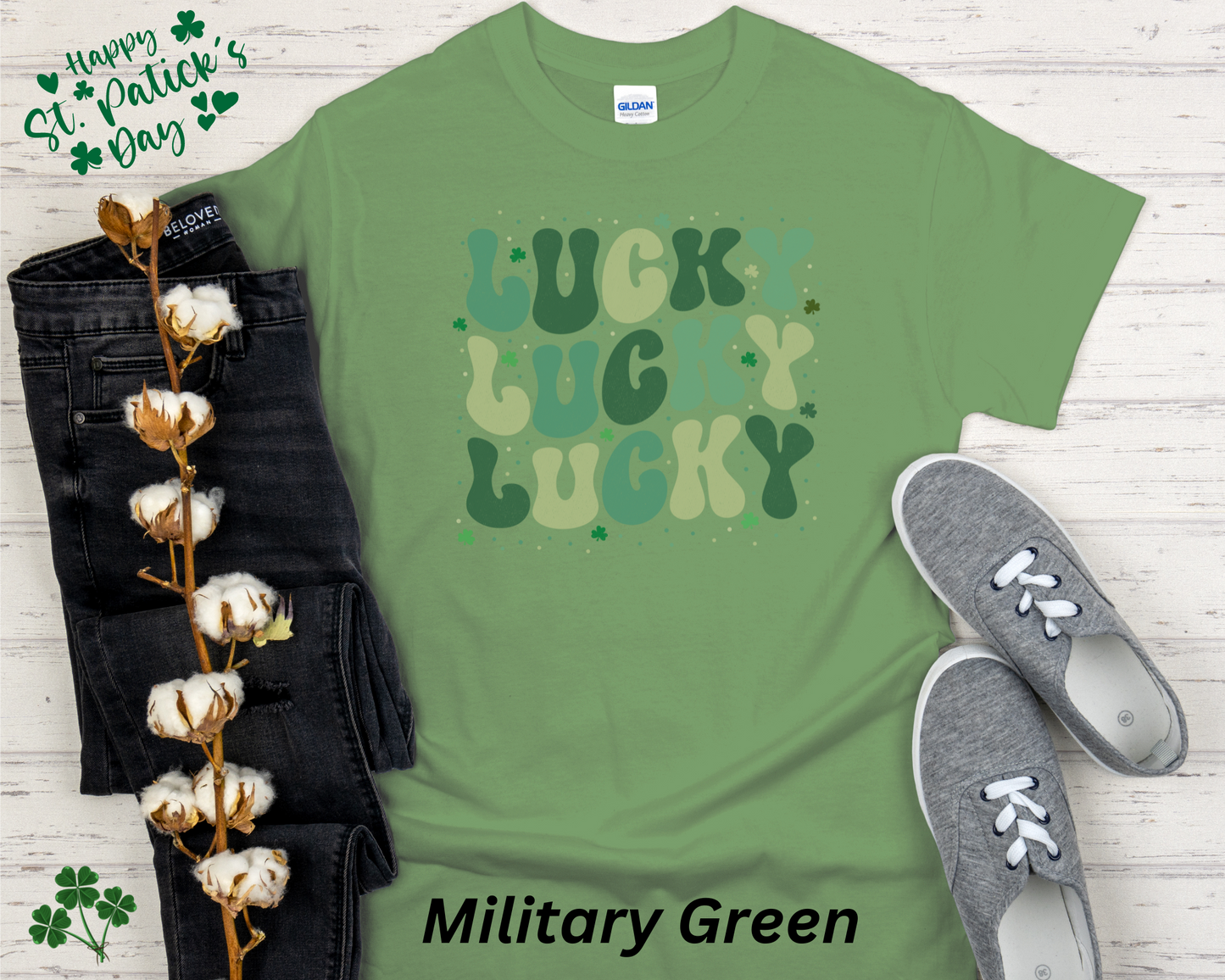 Lucky Lucky Lucky Retro Shirt for St. Patrick's Day