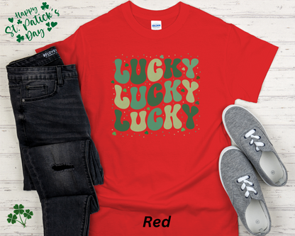 Lucky Lucky Lucky Retro Shirt for St. Patrick's Day