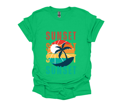 Retro Sunset Silhouette T-shirt