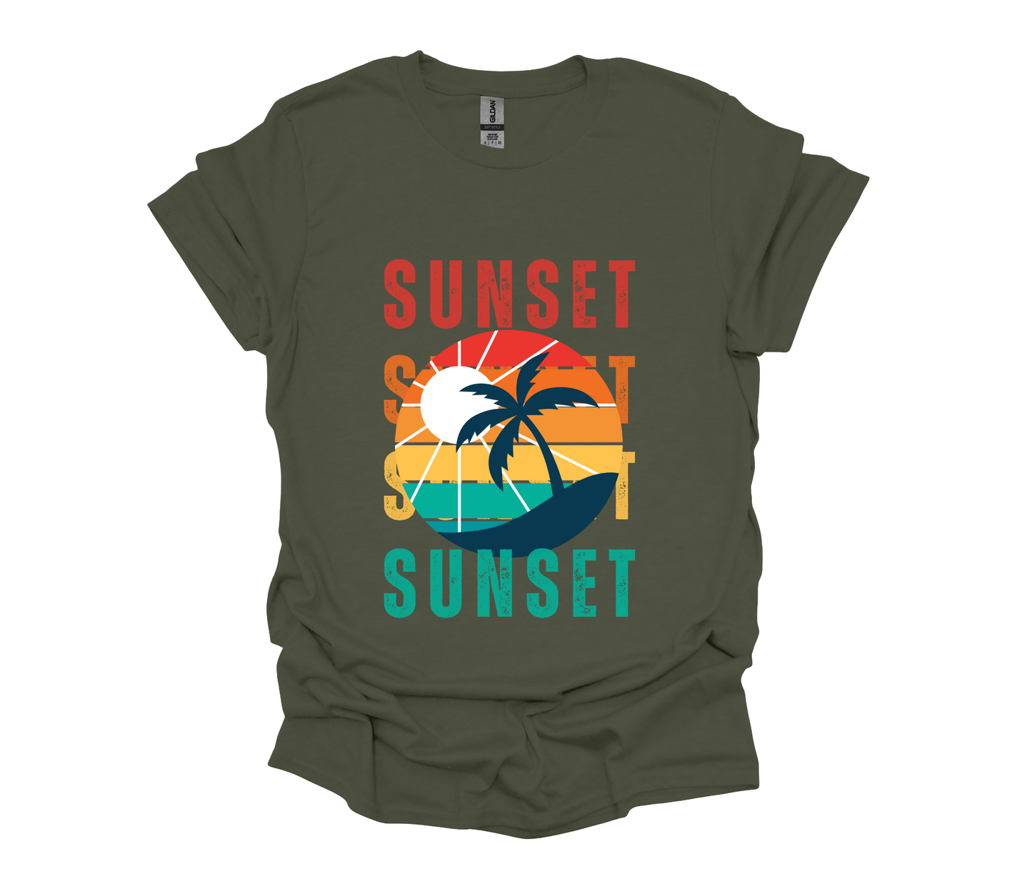 Retro Sunset Silhouette T-shirt