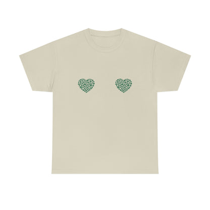 St. Patricks Day Shamrock Hearts Boobs Shirt