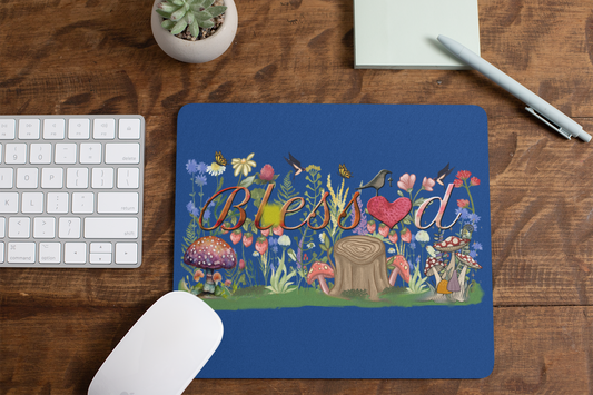 Cottagecore Blessed Mouse Pad Floral Mushroom Boho Mouse Pad